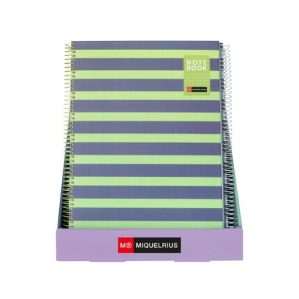 Miquel Rius Between The Lines Espositore con 12 Notebook1 A4 80 fogli Griglia 5x5