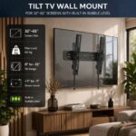 Ewent EW1610 Supporto a muro fisso per TV da 32" a 65" - Peso massimo 60 kg - Inclinabile - Colore: nero - immagine 4
