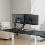 Aisens Supporto da tavolo Eco con contrappeso, girevole e inclinabile, per monitor/TV da 17-32" - 2 bracci e 3 snodi - Peso massimo 9 kg - Colore: nero - immagine 5