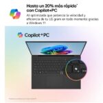 LG Gram 16Z90TS-G.AU99BN Portatile da 16" Intel Core Ultra 9 288V - 32 GB - SSD da 1 TB - WiFi 7 - Windows 11 Home - Colore grigio - Tastiera QWERTY (ES) - immagine 2