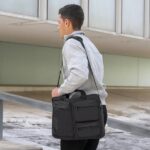 Milan Shadow - Borsa per laptop fino a 17" - Scomparto principale imbottito - 3 tasche esterne - Manici e tracolla - Chiusura con cerniera - Colore: nero - immagine 4