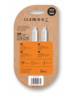 TechOneTech Cavo USB-C maschio - USB-C maschio da 1 m - Rivestito in nylon intrecciato bianco - immagine 2