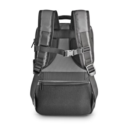 1" - Morbida imbottitura interna - Resistente all'acqua - Tasca antifurto - 10 L espandibile fino a 20 L - Colore grigio