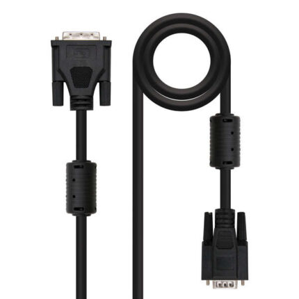Nanocable Cable DVI 18+5 Macho a SVGA HDB15 Macho 5m - Color Negro