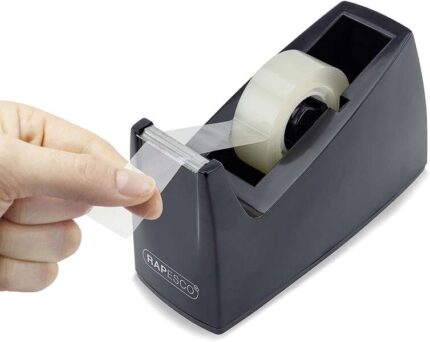 Rapesco Portarollos para Cinta Adhesiva 19mmx33m - Base de Goma Antideslizante - Cinta no Incluida