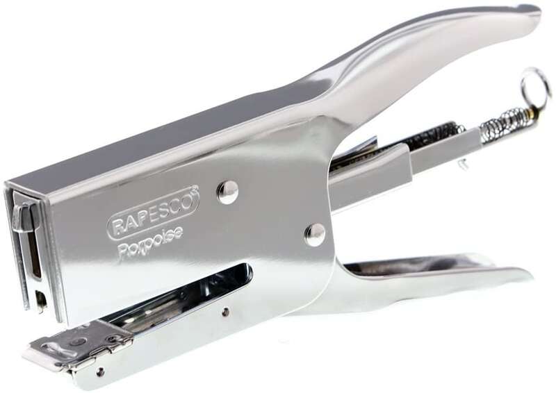 Rapesco Porpoise Grapadora Metalica de Tenaza - Hasta 40 Hojas con Grapas de 8mm - Grapas 26/6-8mm
