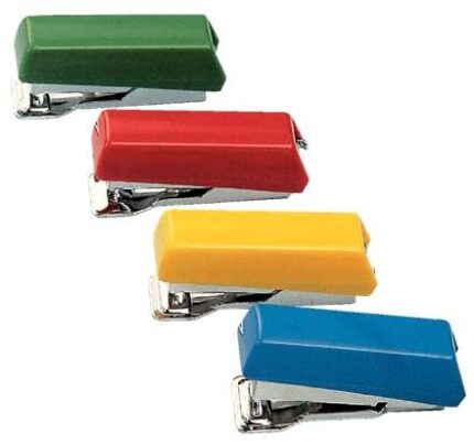 Petrus 202 Grapadora Bambina + 1 Caja de Grapas 202 - Hasta 5 Hojas - Longitud 5cm - Colores Surtidos