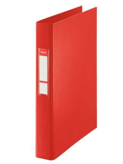 Esselte Carpeta de Anillas - Formato Folio - Capacidad para 190 Hojas - 4 Anillas de 25mm - Color Rojo