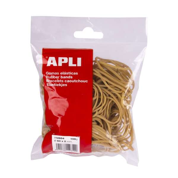 Apli Gomas Elasticas Ø 60 x 2 mm - Alta Calidad - Bolsa con 100g Apli Gomas Elasticas Ø 60 x 2 mm - Alta Calidad - Bolsa con 100g