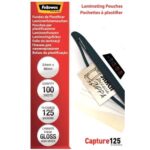 Fellowes Pack de 100 Fundas para Plastificar Tarjetas 54 x 86 mm Brillo - 125 Micras - Alta Calidad - Transparente - immagine 2