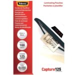 Fellowes Pack de 125 Fundas para Plastificar Tarjetas Brillo 65 x 95 mm - 125 Micras - Alta Calidad - Transparente - immagine 2