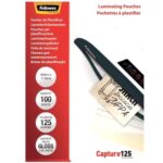 Fellowes Pack de 100 Fundas para Plastificar Tarjetas 83 x 113cm - 125 Micras - Alta Calidad - Transparente - immagine 2