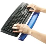 Fellowes Crystal Reposamuñecas para Teclado de Gel - Resistente a las Manchas - Base Antideslizante - Color Azul - immagine 2