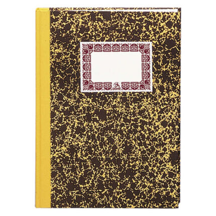 Dohe Cuaderno Cartone Modelo Cuentas Corrientes de 100 Hojas - Folio Natural - Tapa en Tres Piezas con Lomera de Tela - Interior en Papel Offset de 70g/m2 - Cosidos a Hilo Vegetal - Lomo Amarillo