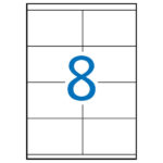 Apli Pack de 800 Etiquetas Blancas Permanentes 105.0 x 70.0mm - 100 Hojas x 8 Etiquetas