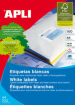 Apli Etiquetas Blancas Permanentes 105.0 x 28.75mm 100 Hojas - immagine 2