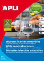Apli Pack de 2.400 Etiquetas Blancas Cantos Rectos 64.6 x 33.8mm - Adhesivo Removible - Aptas para Impresora y Fotocopiadora - immagine 2