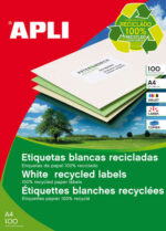 Apli Etiquetas Blancas Permanentes Recicladas 105.0 x 42.4mm 100 Hojas - immagine 2