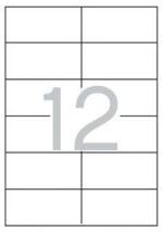 Apli Etiquetas Blancas Permanentes 97.0 x 42.4mm 25 Hojas