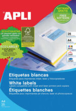 Apli Etiquetas Blancas Permanentes 99.1 x 38.1mm 25 Hojas - immagine 2