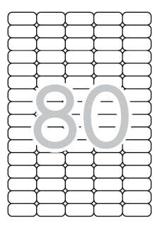 Apli Pack de 2.000 Etiquetas 35.6x16.9mm - 25 Hojas por 80 Etiquetas - Adhesivo Removible - Cantos Romos - Aptas para Impresion Inkjet