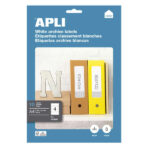 Apli Etiquetas Blancas para Archivo 190.0 x 61.0mm 10 Hojas - immagine 2