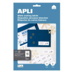 Apli Etiquetas Blancas Permanentes 105.0 x 37.0mm 10 Hojas - immagine 2