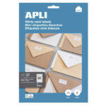 Apli Etiquetas Blancas Permanentes 38.0 x 21.2mm 10 Hojas - immagine 2