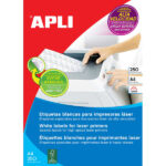 Apli Pack de 2.500 Etiquetas Blancas Permanentes para Laser 105 x 57mm (250 Hojas x 10 Etiquetas) - immagine 2