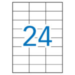 Apli Etiquetas Blancas Opacas 70.0 x 37.0mm 20 Hojas