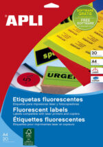 Apli Etiquetas Verde Fluorescente Permanentes 64.0 x 33.9mm 100 Hojas - immagine 2