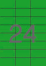 Apli Etiquetas Verdes Permanentes 70.0 x 37.0mm 20 Hojas