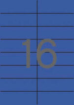 Apli Etiquetas Azules Permanentes 105.0 x 37.0mm 20 Hojas