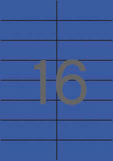Apli Etiquetas Azules Permanentes 105.0 x 37.0mm 20 Hojas