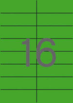 Apli Etiquetas Verdes Permanentes 105.0 x 37.0mm 20 Hojas