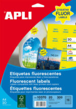 Apli Etiquetas Amarillo Fluorescente Permanentes Estrella Ø 35mm 20 Hojas - immagine 2