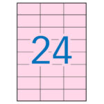 Apli Etiquetas Rosa Pastel Permanentes 70.0 x 37.0mm 20 Hojas