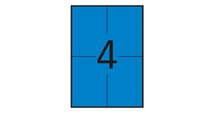 Apli Etiquetas Azules Permanentes 105.0 x 148.0mm 20 Hojas