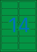 Apli Etiquetas Verdes Permanentes 99.1 x 38.1mm 20 Hojas