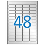 Apli Etiquetas Metalizadas Plata 45.7 x 21.2mm 100 Hojas