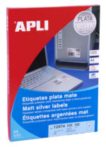 Apli Etiquetas Metalizadas Plata 210.0 x 297.0mm 100 Hojas - immagine 2