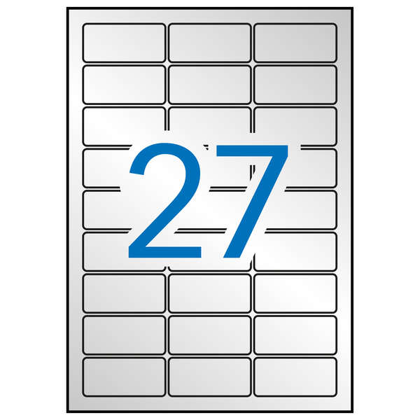 Apli Etiquetas Metalizadas Plata 63.5 x 29.6mm 20 Hojas Apli Etiquetas Metalizadas Plata 63.5 x 29.6mm 20 Hojas