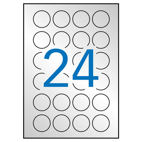 Apli Etiquetas Metalizadas Plata Ø 40.0mm 20 Hojas Apli Etiquetas Metalizadas Plata Ø 40.0mm 20 Hojas