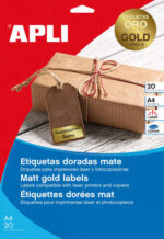 Apli Etiquetas Metalizadas Oro 63.5 x 29.6mm 20 Hojas - immagine 2