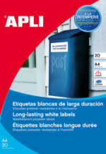 Apli Etiquetas Blancas Resistentes Intemperie 63.5 x 38.1mm 20 Hojas - immagine 2