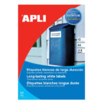 Apli Etiquetas Blancas Resistentes Intemperie 63.5 x 33.9mm 10 Hojas - immagine 2
