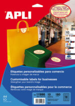 Apli Etiquetas Crema con Ribete Permanentes 63.5 x 42.3mm 10 Hojas