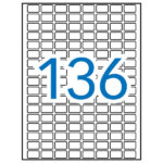 Apli Etiquetas A5 Blancas 10.0 x 16.0mm 15 Hojas