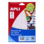 Apli Etiquetas A5 Blancas 10.0 x 16.0mm 15 Hojas - immagine 2