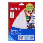 Apli Etiquetas A5 Blancas 12.0 x 18.0mm 15 Hojas - immagine 2